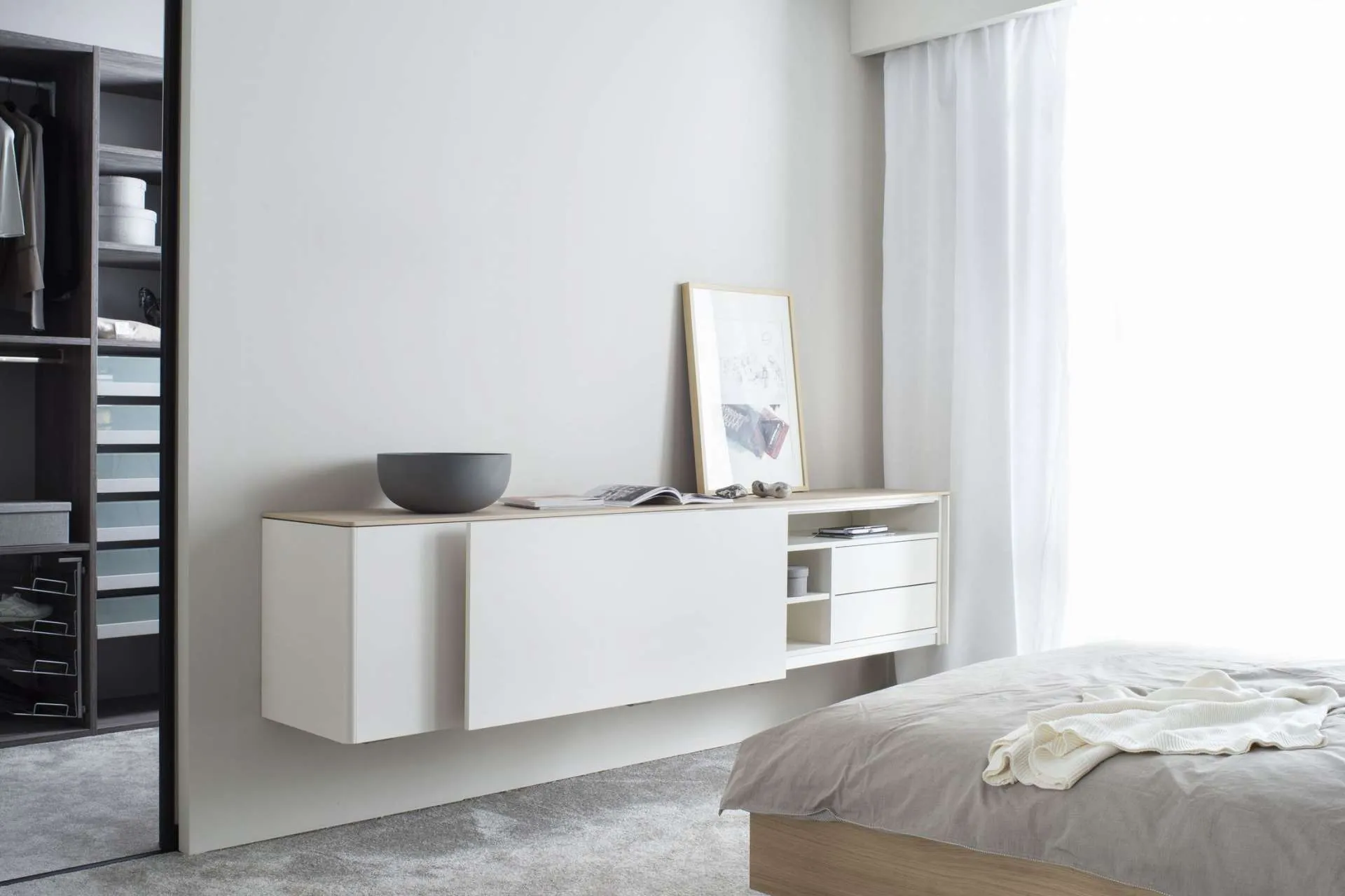 Sudbrock Sideboard Goya Lack Weiss Eiche